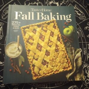 Taste of Home Fall Baking Cookbook with Blue and Gold Cover